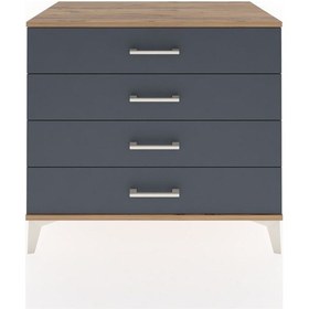 Resim Hyperion Şifonyer 4 Çekmeceli 88x44x80 Çam-antrasit Çam 