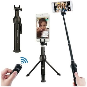Resim Cbtx Yunteng Vct -992 113cm Uzatılabilir Selfie Stick Tripod Stand Telefon Klip Tutucu Kablosuz Bluetooth Uzaktan Kumanda - Siyah 