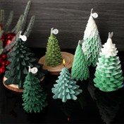 Resim Yeni Çapraz Noel Serisi Noel Ağacı Silikon Kalıp DIY İnek Kokulu Mum Ev Dekorasyonu 
