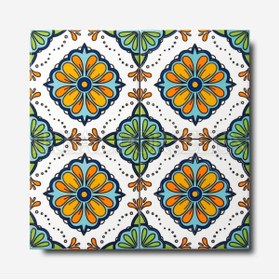 Resim İKBAL ÇİNİ SERAMİK 10x10 Canlı Renkli Karo 5'li 1 Paket Ics25 