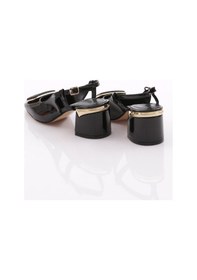 Resim Dgn 24118 Kadin Topuklu Ayakkabi 24118-2428-R1645 Siyah Rugan 