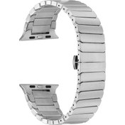 Resim Teleplus Watch 6 40 mm Kordon Alüminyum Alaşım Çizgi Desenli KRD79 Gümüş 