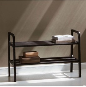 Resim Woodesk Rastro, Ahşap, Ayakkabılık, 100x65, Siyah Renk Siyah 
