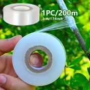 Resim 1 adet, 200m/656ft Şeffaf Bitki Aşılama Bandı, 3cm/1.18inç Genişlik, Kendinden Yapışkanlı Şeffaf Bahçecilik Bağlama Filmi, Çok Amaçlı Bahçe Fidanlığı Bandı, Ekleme Demiri ve Aşılama İçin 