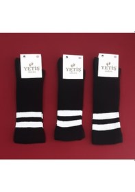 Resim Yetiş Socks Dizaltı Kız Çocuk Okul Çorabı 3'lü Paket Siyah 