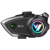 Resim Vothoon Y80 Intercom ışıklı Motosiklet Kask Kulaklığı 