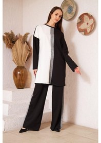 Resim Siyah Sim Detaylı Garnili Eşofman Takımı DM5000 Siyah 