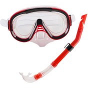 Resim Qianfan Dalış Maskesi Şnorkel Seti Yetişkin Hafif Erkek Kadın Beyaz - Siyah 