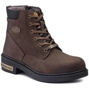 Resim Scooter M5121 Hakiki Deri Siyah Bağcıklı Fermuarlı Unisex Kışlık Bot 