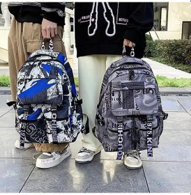 Resim Springsun Öğrenci Sırt Çantası 15.6" Taşınabilir Üniversite Sırt Çantası, Gençler İçin Büyük Kapasiteli Okul Sırt Çantası, Erkek, Kız, Lise Öğrencileri İçin Resmi Olmayan Seyahat Sırt Çantası Çok Renkli 