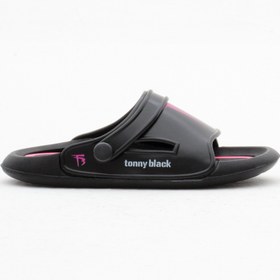 Resim Tonny Black Çocuk Unisex Siyah Poli Taban Logolu Terlik 
