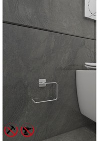 Resim Alper Banyo Scilla Yapışkanlı Kare Açık Kağıtlık Tuvalet Kağıdı Askısı 