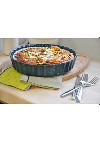 Resim Emile Henry Tart-Börek Fırın Kabı Yuvarlak 24 cm Kırmızı/Burgundy Kırmızı 