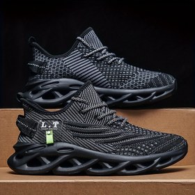 Resim Erkekler için Atletik Antrenman Sneakerları - Nefes Alabilir, Kaymaz, Bağcıklı Ayakkabılar Spor Salonu & Koşu için 