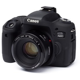 Resim EasyCover Canon 760d Silikon Kılıf Siyah 