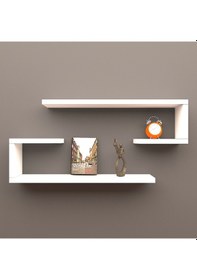 Resim Mbesmobilya Mbes Mobilya Dekoratif Raf Beyaz ( Stoktan Hızlı Kargo ) 