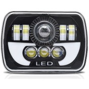 Resim Mufunye 1 Adet 7 İnç Led Far 7x6 Veya 5x7 İnç Far Uzun/kısa Far Ve Drl 180w Ip67 Su Geçirmez Wrangler Yj Che 
