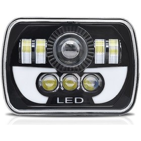 Resim Mufunye 1 Adet 7 İnç Led Far 7x6 Veya 5x7 İnç Far Uzun/kısa Far Ve Drl 180w Ip67 Su Geçirmez Wrangler Yj Che 