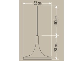 Resim Cata CT-8303 Dekoratif Sarkıt Armatür SİYAH+BEYAZ+32 cm 