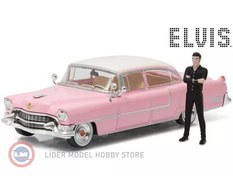 Resim 1:43 Greenlight 1955 Cadillac Fleetwood Series 60 ve Elvis Presley Figür 
