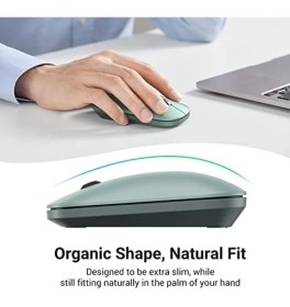 Resim Mena Rise Ugreen Kablosuz Fare, 2,4 Ghz USB Bağlantısı, Maks. 4000 Dpi, 18 Ay Pil Ömrü. Pc, Mac, Dizüstü Bilgisayar, Windows 11, 10, 8.1, 7, Macos, Linux ile Uyumlu (Yeşil) 