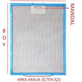 Resim Teknotrust Simfer Uyumlu Davlumbaz 26,8X26 cm Arka Aralık 12,5cm Aspiratör Filtresi 