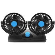 Resim Xianwen Mini Araba Fanı Çift Kafaları Soğutma Fanı Sessiz Usb 