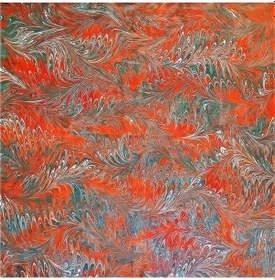 Resim Elif Ebru Ebru Sanatı El Yapımı Twill İpek Eşarp Tıe 43 001 