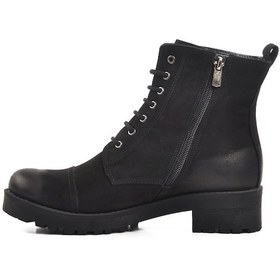 Resim Siyah Nubuk Hakiki Deri Kadın Bot 670 Z Siyah Nubuk 