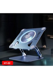 Resim Hype Store HT-02 Metal Laptop Standı Yükseklik Ayarlı Fanlı Premium Serisi Notebook Tutucu Alüminyum Macbook Yü 