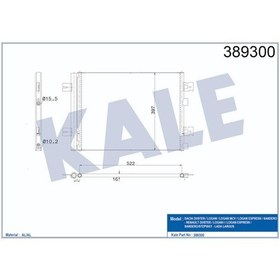 Resim Kale-389300 Radyatör Klima Duster 09-12 1.5Dci-1.6 Logan 10= 1.2 514660638 