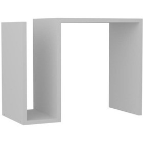 Resim Dekorister Yosun Yan Sehpa Beyaz 