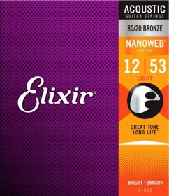 Resim Elixir 012-053 Nanoweb Bronz Akustik Gitar Teli 11052 