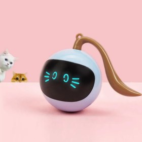Resim Akıllı Kedi Oyuncağı Kendi Kendine Otomatik Dönen USB Şarjlı Kedi Köpek Oyuncağı Hareketli Kedi Oyuncağı 