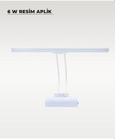 Resim 6W Beyaz Flüt Aplik 3200K (Sarı Işık) 