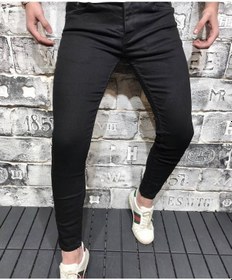 Resim Skinny Fit Erkek Kot Jean Pantolon Likralı Bilek Kalıp 