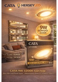 Resim 9w 3000k Gün Işığı Sıva Altı Led Panel Spot- Alüminyum Kasa Ct-5146 G Diğer 