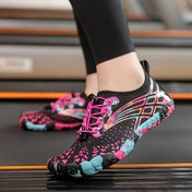 Resim Çiçek Desenli Nefes Alabilir Hızlı Kuruyan Su Ayakkabıları - Yoga, Fitness, Plaj, Yüzme ve Yürüyüş için Hafif ve Esnek - Kadınlar için Yazlık Dış Mekan Spor Ayakkabıları, Plaj Ayakkabıları | Canlı Spor Ayakkabıları | Hızlı kuruyan malzeme, yüzme ayakkabısı 