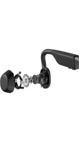 Resim Shokz OpenMove–Açık Kulak Tasarımlı, Bluetooth 5.1, IP55 Suya ve Tere Dayanıklılık,6 Saat Pil Ömrü, Çift Gürültü Önleyici Mikrofon, Günlük ve Spor Kullanımı için Kemik İletimli Kablosuz Kulaklık - Gri 