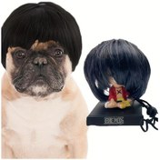 Resim Gateesat 6inch Zarif Kısa Bob Peruk: Köpek Ve Kedi İçin Şık Parti Aksesuarı 