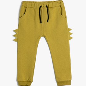 Resim Erkek Bebek Jogger Eşofman Altı Beli Bağlamalı Cepli Aplike Detaylı Pamuklu 