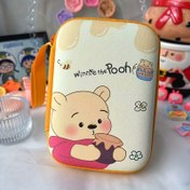 Resim 1 adet, Taşınabilir Mini Bal Potu Winnie the Pooh Fermuarlı Depolama Çantası, Disney Serisi Çok Fonksiyonlu Kulaklıklar, Şarj Cihazı, USB Flash Sürücü Depolama Çantası, Günlük Kullanım İçin Uygun, Mükemmel Seyahat Gereksinimi ve Hediye 