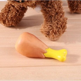 Resim Köpekler İçin Sesli Oyuncak Tavuk Butu 