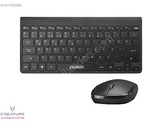 Resim Everest KB-BT72 ELITE Black Metalik Kablosuz Q Klavye + Mouse 