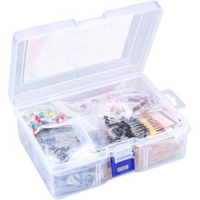 Resim 1400 adet Temel Elektronik Bileşen Seti, Elektrolitik Kapasitör, Seramik Kapasitör, LED Diyot, Ortak Diyot, Direnç, Transistör Bileşeni için Arduino, Elektronik Kendin Yap Projesi 