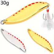 Resim 30g Metal Spinner Biyonik Kaşık Cazibesi, Alabalık Avı İçin, Pul Hard Bait, Yapay Balık Cazibesi, Dış Mekan Balık Avı Aksesuarları, Levrek ve Diğer Balıkları Yakalamak İçin Mükemmel 