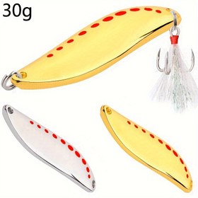 Resim 30g Metal Spinner Biyonik Kaşık Cazibesi, Alabalık Avı İçin, Pul Hard Bait, Yapay Balık Cazibesi, Dış Mekan Balık Avı Aksesuarları, Levrek ve Diğer Balıkları Yakalamak İçin Mükemmel 