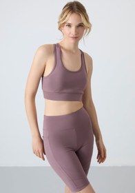 Resim TOMMY LIFE Gül Kurusu Sırt Detaylı Dar Kalıp U Yaka Kadın Spor Büstiyer - 97120 