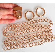 Resim angel çanta aksesuar Light Gold Renk Zincir Set 