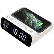 Resim Xindoker 3'lü Fonksiyonlu Dijital Alarm Saat - 15w Hızlı Kablosuz Şarj, 3 Cihazı Aynı Anda Şarj Eder, Galaxy Uyumlu Saat Şarjı Ve Katlanabilir Tasarım 